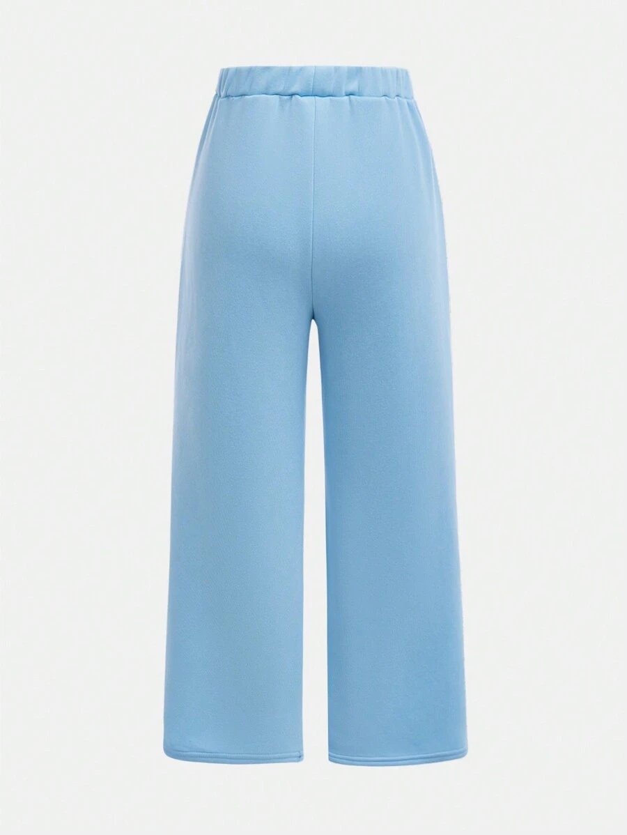 Girlism Conjunto de sudadera con capucha y pantalón de chándal de punto para niña preadolescente, ropa de estar en casa informal - Imagen 33