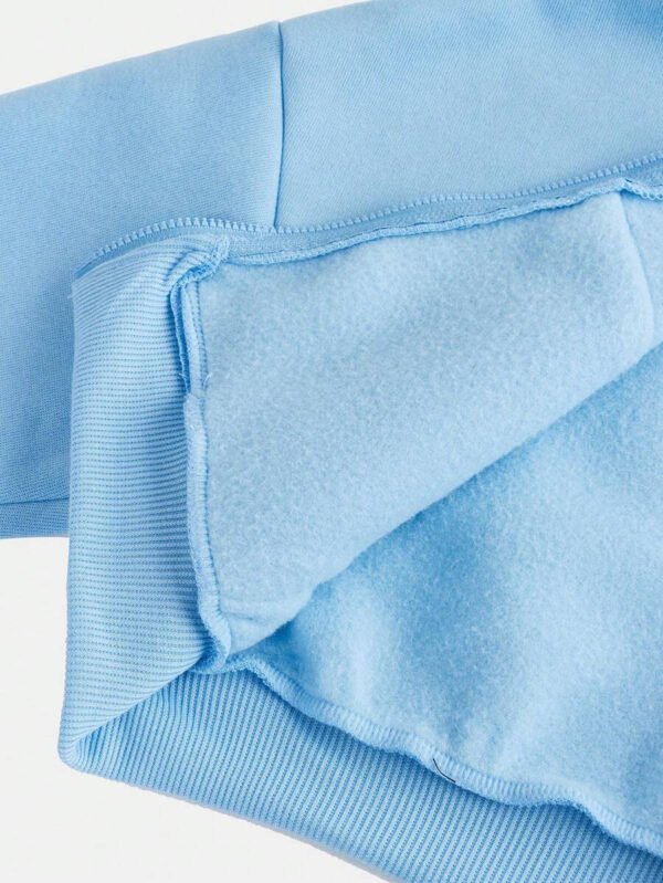 Girlism Conjunto de sudadera con capucha y pantalón de chándal de punto para niña preadolescente, ropa de estar en casa informal - Imagen 37