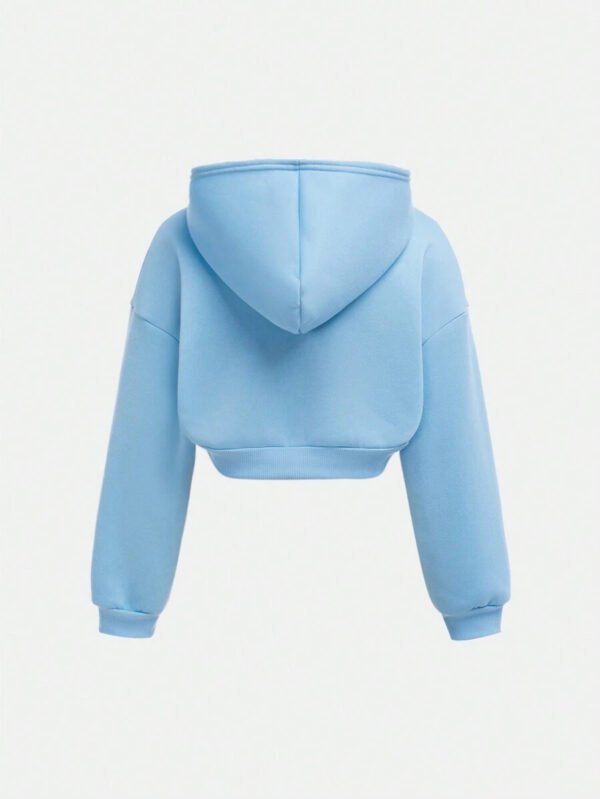 Girlism Conjunto de sudadera con capucha y pantalón de chándal de punto para niña preadolescente, ropa de estar en casa informal - Imagen 38