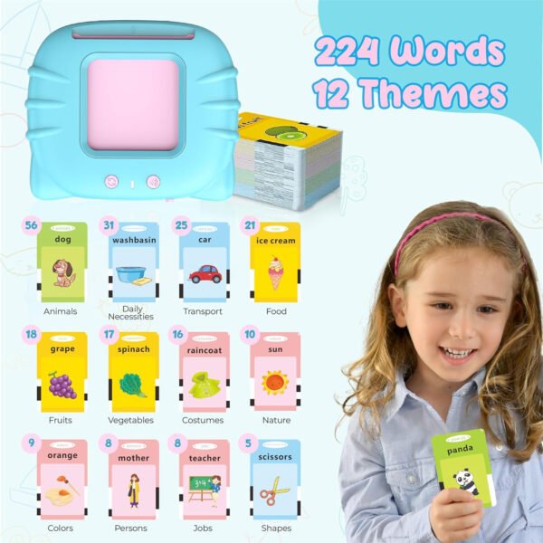 Juguetes para niños pequeños, palabras visuales, tarjetas didácticas para niños de 2, 3, 4 años, juguete sensorial para niños autistas, aprendizaje educativo Montessori terapia del habla, juguetes 224 - Imagen 2