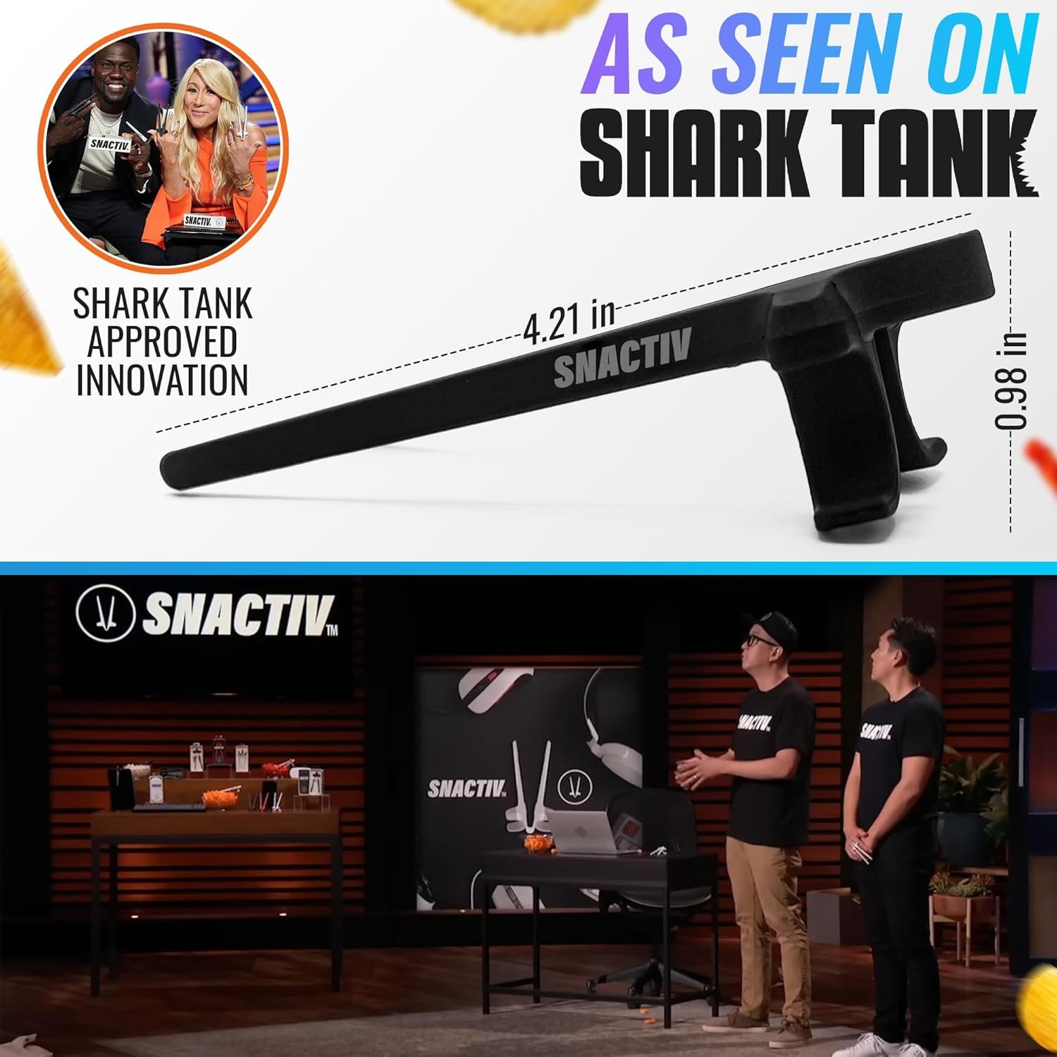 SNACTIV Palillos de dedo PRO para jugadores, como se ve en Shark Tank! La herramienta oficial de aperitivos del futuro, disfruta de bocadillos y papas fritas con facilidad, innovadora solución de - Imagen 5