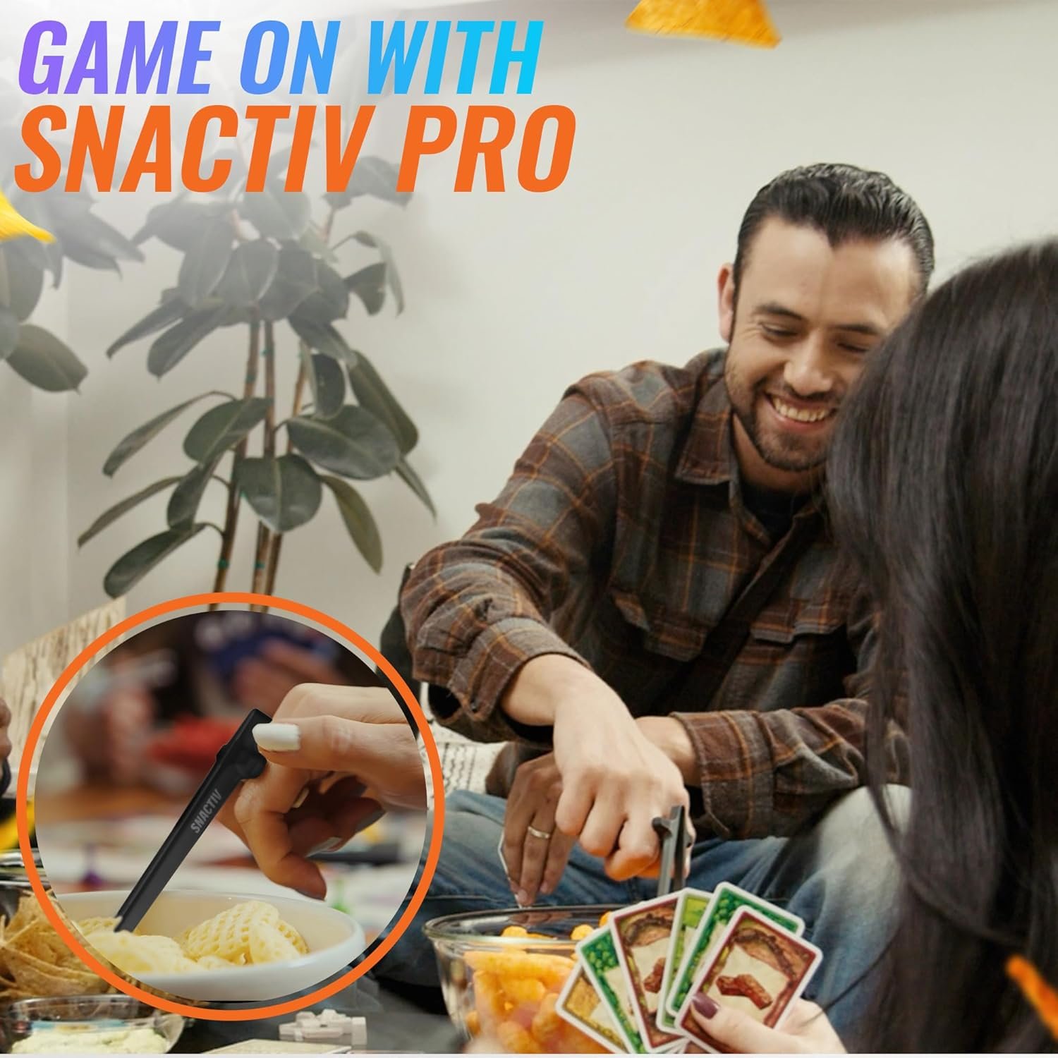 SNACTIV Palillos de dedo PRO para jugadores, como se ve en Shark Tank! La herramienta oficial de aperitivos del futuro, disfruta de bocadillos y papas fritas con facilidad, innovadora solución de - Imagen 7