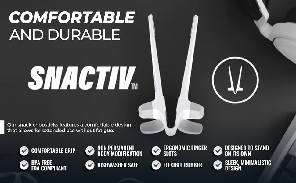 Palillos de dedo Durable cómodo ergonómico libre de BPA apto para lavavajillas