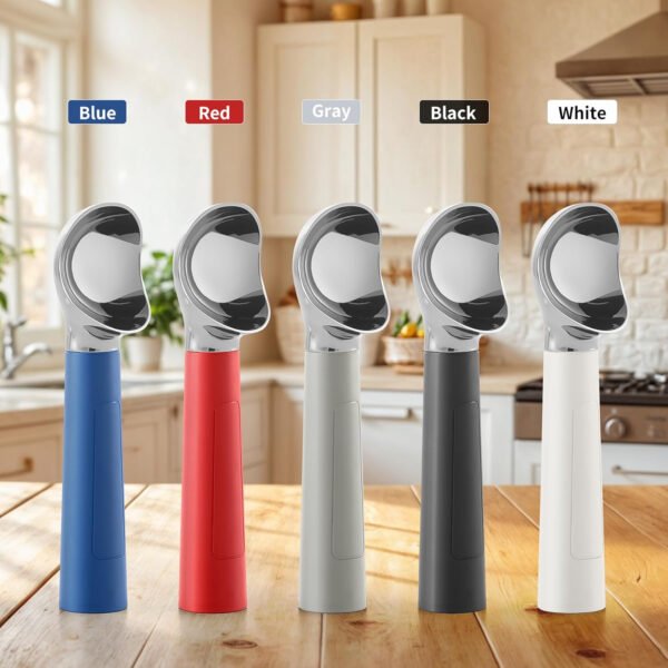 Cuchara de helado con calefacción recargable, cuchara eléctrica para helado con pantalla LED, se calienta a 158 °F para helado duro, fácil para personas mayores y niños, impermeable IP67 (blanco, 2 - Imagen 7