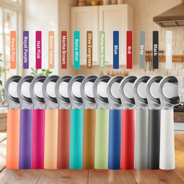 Cuchara de helado con calefacción recargable, cuchara eléctrica para helado con pantalla LED, se calienta a 158 °F para helado duro, fácil para personas mayores y niños, impermeable IP67 (blanco, 2 - Imagen 24