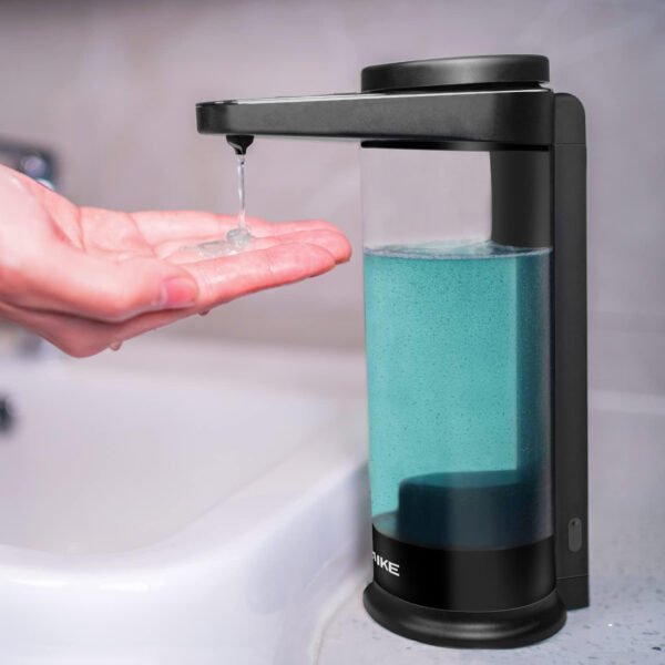 AIKE Dispensador automático de jabón líquido recargable sin contacto de 17 oz para jabón de platos de cocina - Imagen 3