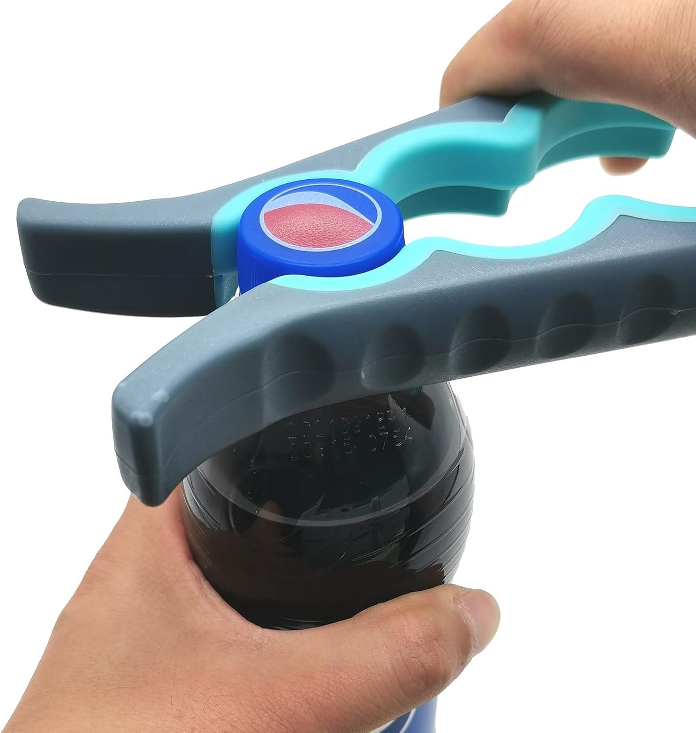 Otstar Abridor de botellas y abrelatas para manos débiles, personas mayores con artritis y cualquier persona con baja resistencia, abrebotellas Mutil quita las tapas fácilmente (azul y gris) - Imagen 7
