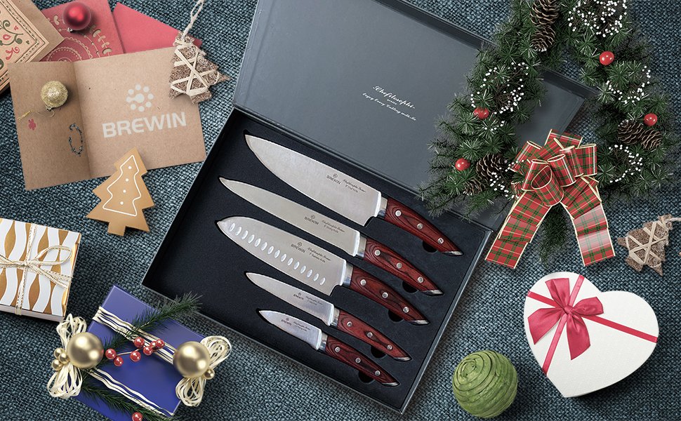 juego de cuchillos de chef para regalo