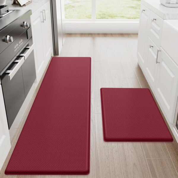 StepRite Tapetes de cocina, 2 tapetes acolchados, antifatiga, para piso, de escritorio, antideslizante, impermeables, oficina, alfombras de 17.3 x 30 pulgadas + 17.3 x 47 pulgadas, negro - Imagen 83