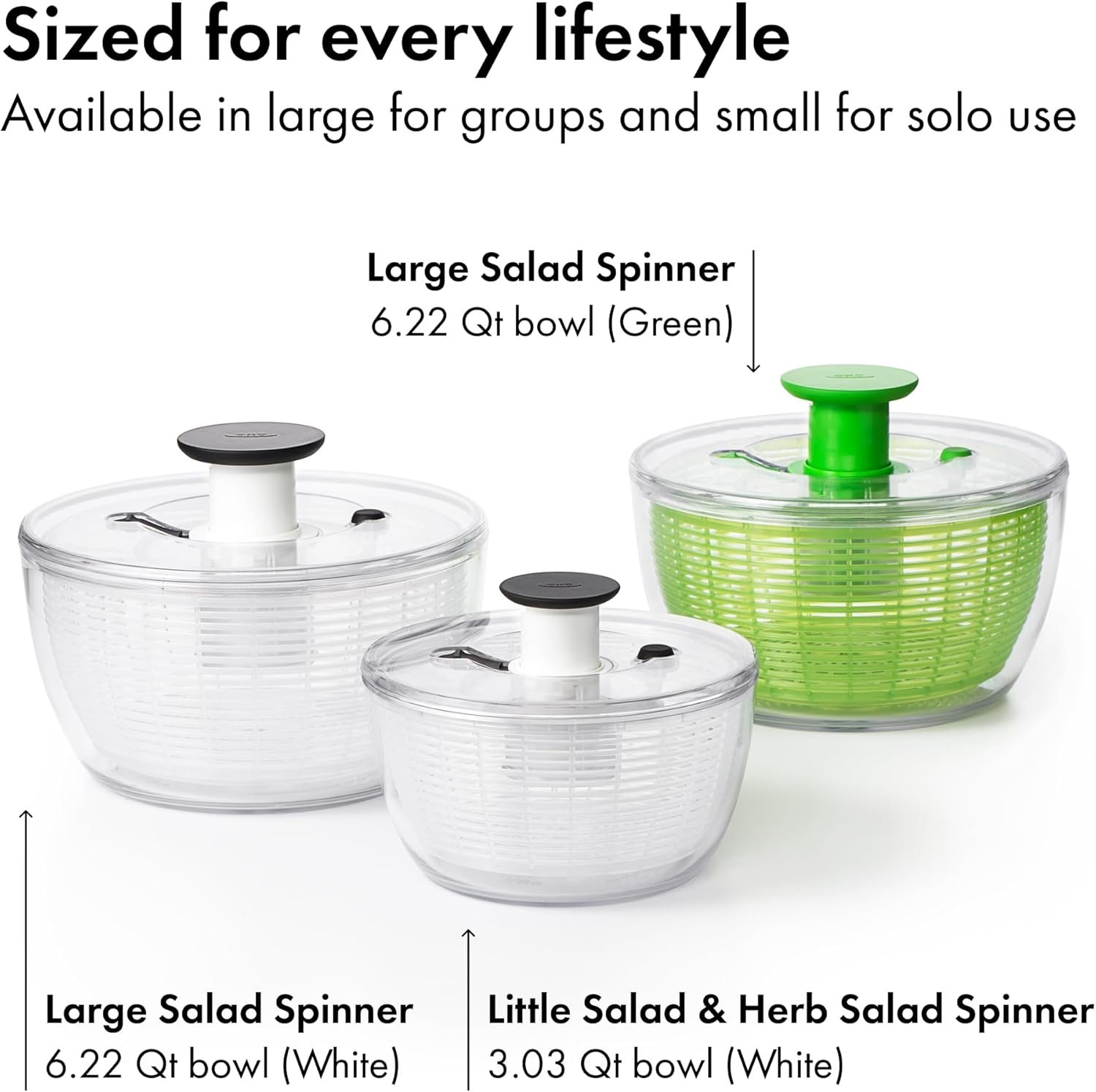 Mezclador de vegetales de OXO Good Grips, L, Blanco - Imagen 21