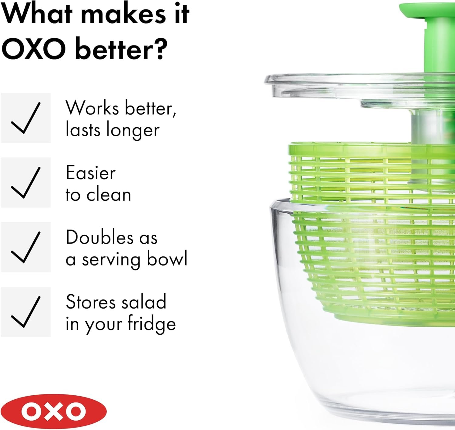 Mezclador de vegetales de OXO Good Grips, L, Blanco - Imagen 21