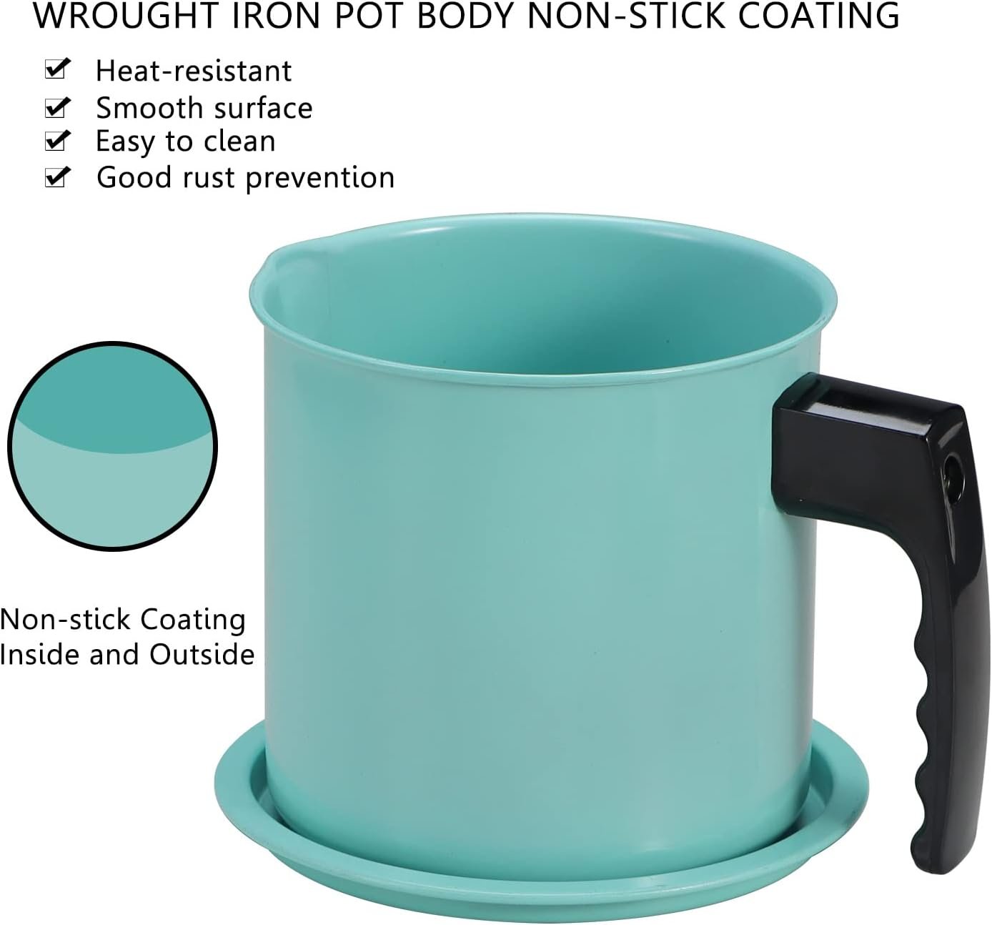 Cambom Contenedor de grasa de tocino con colador de malla fina, 1.3 l/casi 6 tazas completas, lata de aceite de cocina de hierro con bandeja extraíble para almacenamiento de grasa de cocina - Imagen 12