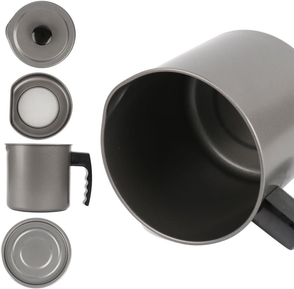 Cambom Contenedor de grasa de tocino con colador de malla fina, 1.3 l/casi 6 tazas completas, lata de aceite de cocina de hierro con bandeja extraíble para almacenamiento de grasa de cocina - Imagen 30