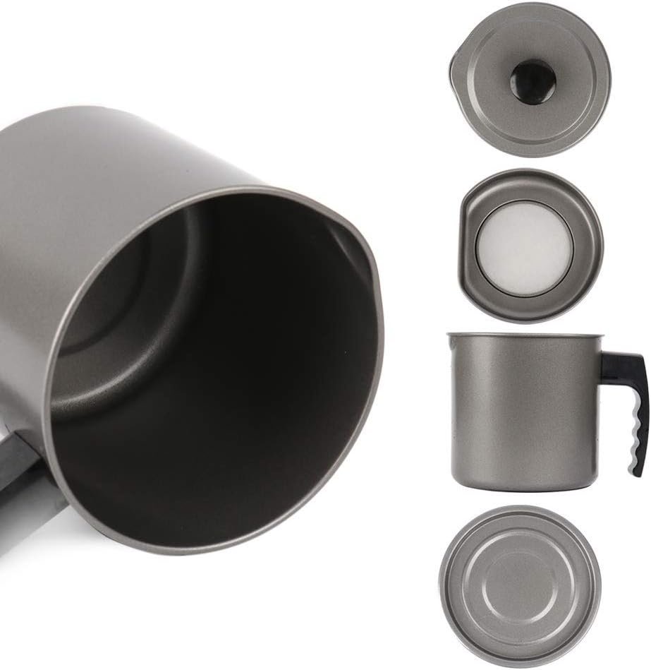 Cambom Contenedor de grasa de tocino con colador de malla fina, 1.3 l/casi 6 tazas completas, lata de aceite de cocina de hierro con bandeja extraíble para almacenamiento de grasa de cocina - Imagen 36
