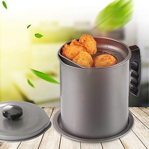 Cambom Contenedor de grasa de tocino con colador de malla fina, 1.3 l/casi 6 tazas completas, lata de aceite de cocina de hierro con bandeja extraíble para almacenamiento de grasa de cocina - Imagen 40
