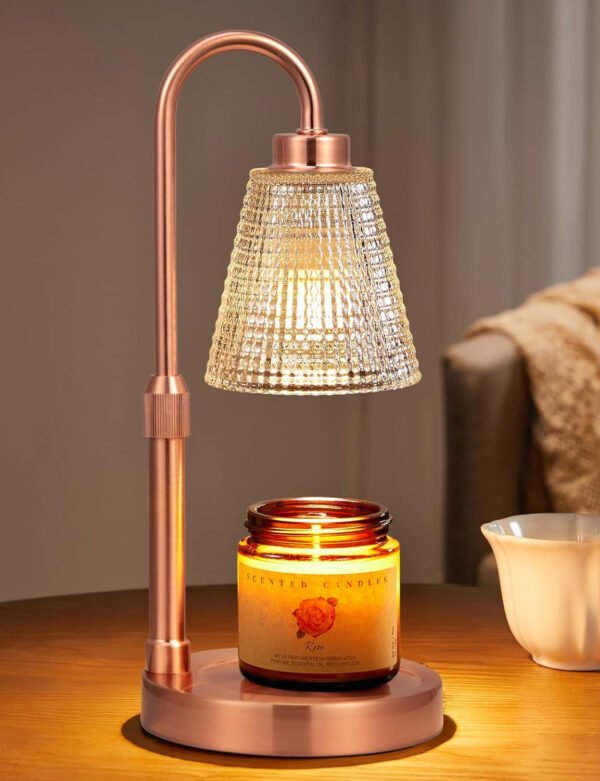 Innqoo Lámpara calentadora de velas con temporizador, calentador de velas regulable para velas de tarro, calentador de cera ajustable en altura, regalos de cumpleaños para mujeres, mamá, regalos de - Imagen 9