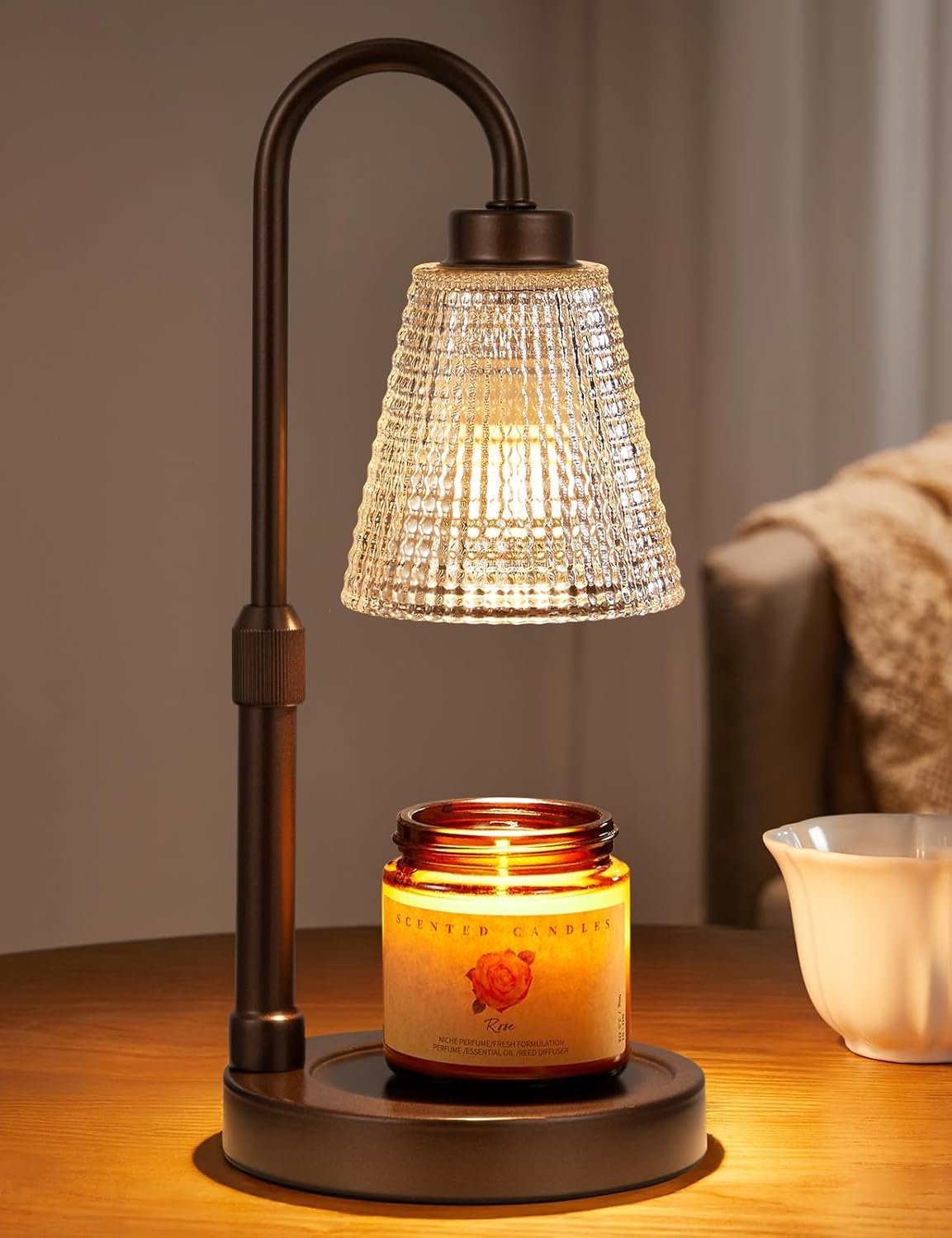 Innqoo Lámpara calentadora de velas con temporizador, calentador de velas regulable para velas de tarro, calentador de cera ajustable en altura, regalos de cumpleaños para mujeres, mamá, regalos de - Imagen 16