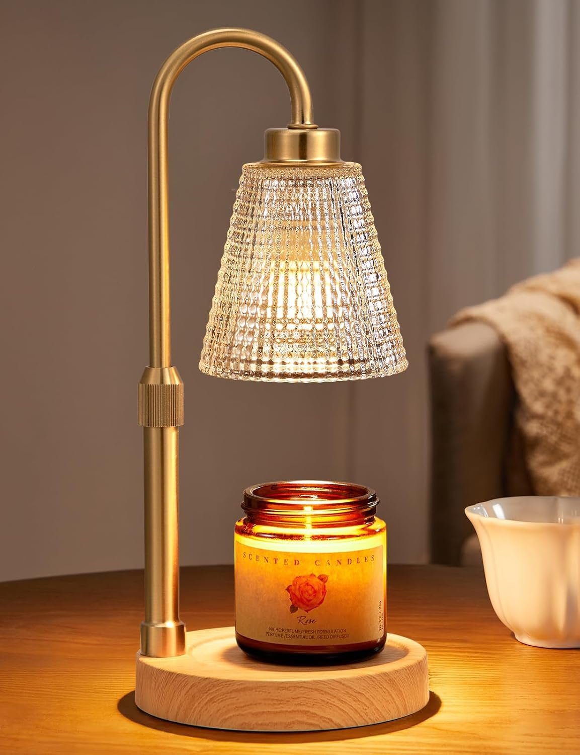 Innqoo Lámpara calentadora de velas con temporizador, calentador de velas regulable para velas de tarro, calentador de cera ajustable en altura, regalos de cumpleaños para mujeres, mamá, regalos de - Imagen 23
