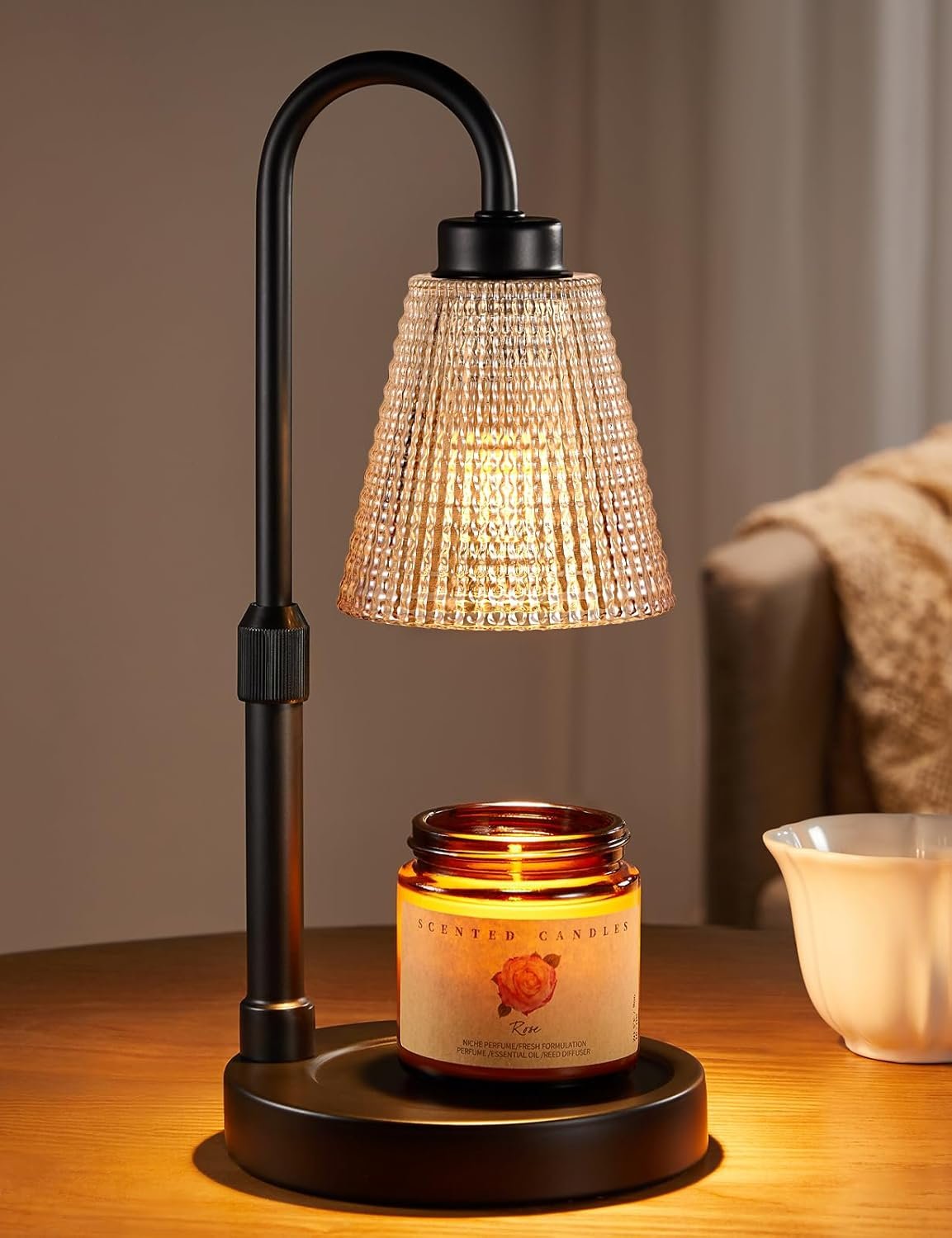 Innqoo Lámpara calentadora de velas con temporizador, calentador de velas regulable para velas de tarro, calentador de cera ajustable en altura, regalos de cumpleaños para mujeres, mamá, regalos de - Imagen 30