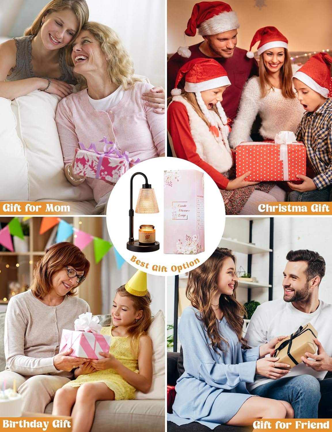 Innqoo Lámpara calentadora de velas con temporizador, calentador de velas regulable para velas de tarro, calentador de cera ajustable en altura, regalos de cumpleaños para mujeres, mamá, regalos de - Imagen 36