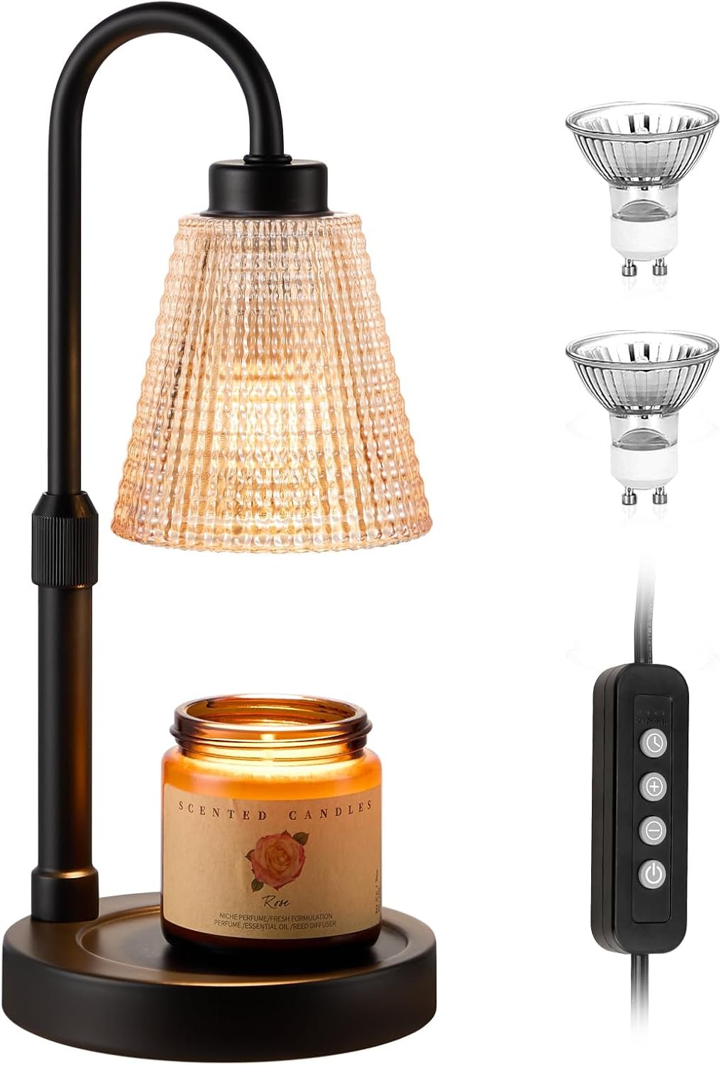 Innqoo Lámpara calentadora de velas con temporizador, calentador de velas regulable para velas de tarro, calentador de cera ajustable en altura, regalos de cumpleaños para mujeres, mamá, regalos de - Imagen 38
