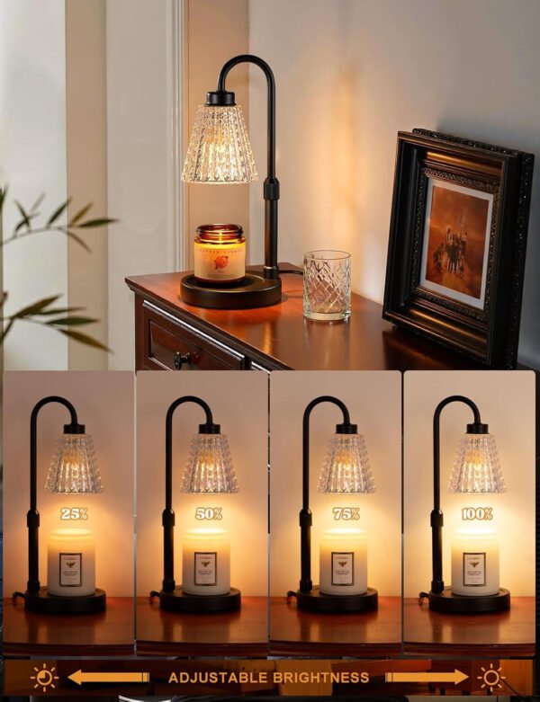 Innqoo Lámpara calentadora de velas con temporizador, calentador de velas regulable para velas de tarro, calentador de cera ajustable en altura, regalos de cumpleaños para mujeres, mamá, regalos de - Imagen 41