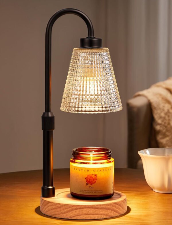 Innqoo Lámpara calentadora de velas con temporizador, calentador de velas regulable para velas de tarro, calentador de cera ajustable en altura, regalos de cumpleaños para mujeres, mamá, regalos de - Imagen 46