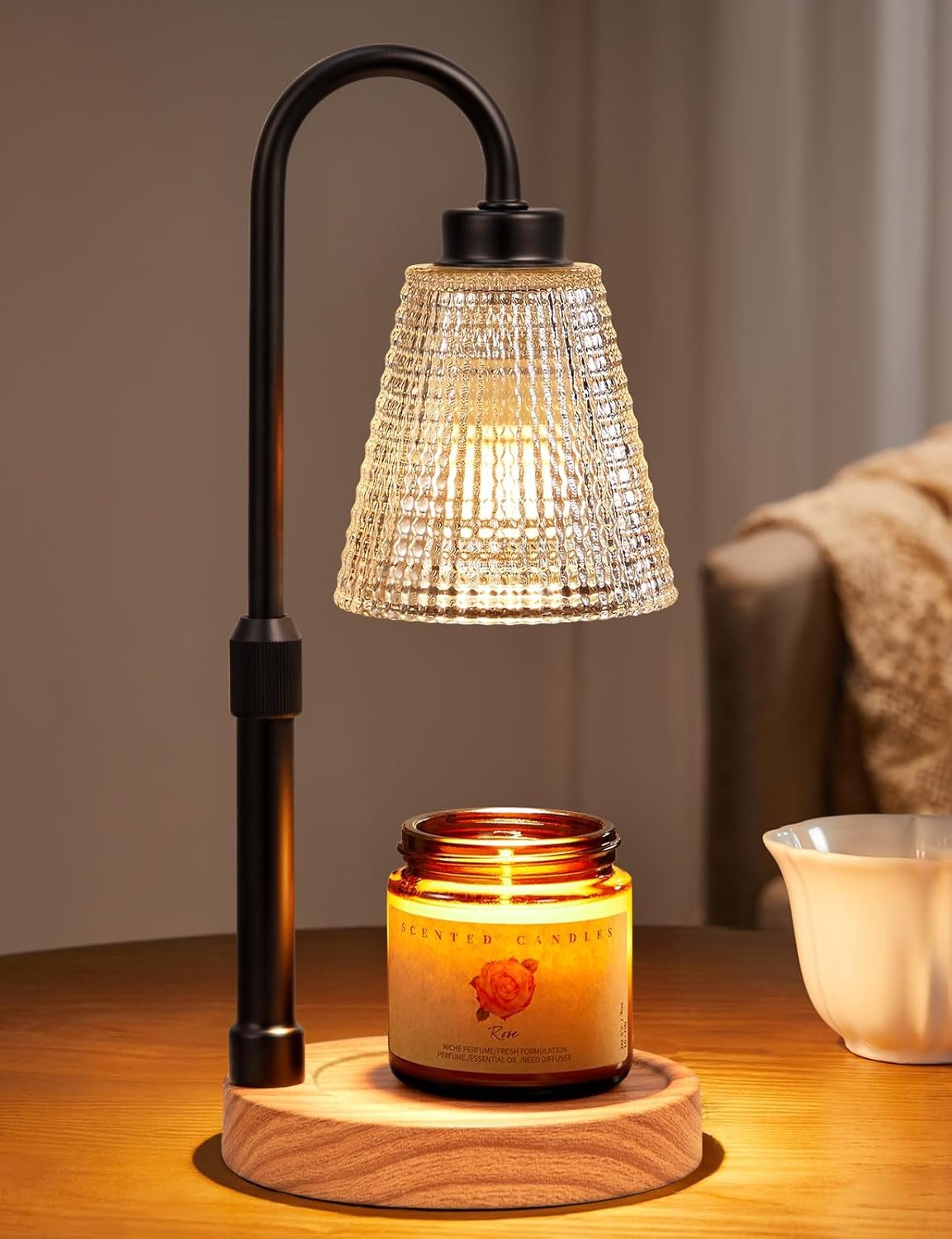 Innqoo Lámpara calentadora de velas con temporizador, calentador de velas regulable para velas de tarro, calentador de cera ajustable en altura, regalos de cumpleaños para mujeres, mamá, regalos de - Imagen 46