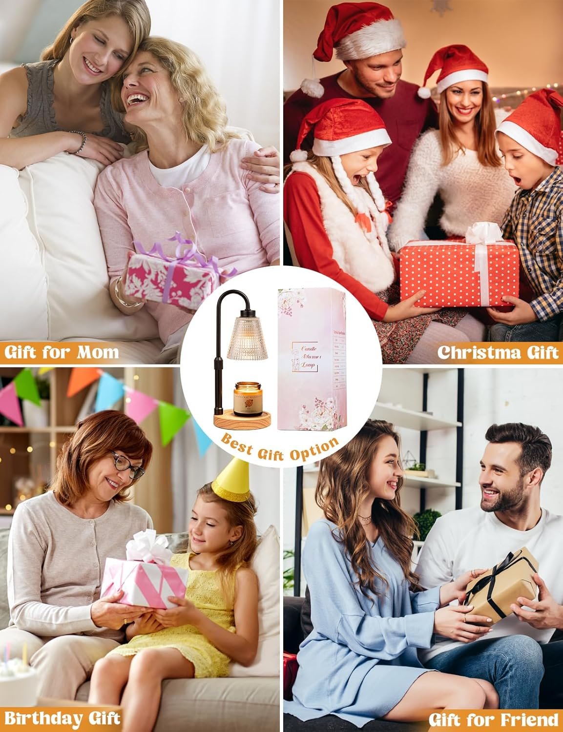 Innqoo Lámpara calentadora de velas con temporizador, calentador de velas regulable para velas de tarro, calentador de cera ajustable en altura, regalos de cumpleaños para mujeres, mamá, regalos de - Imagen 52