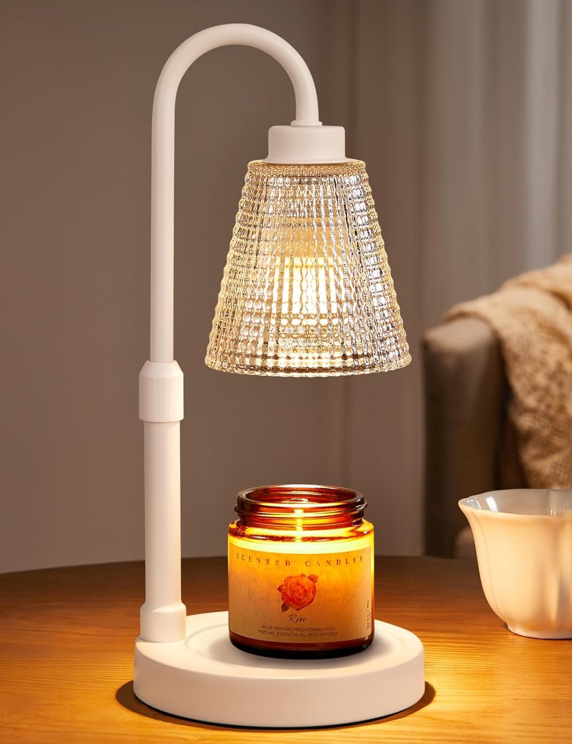 Innqoo Lámpara calentadora de velas con temporizador, calentador de velas regulable para velas de tarro, calentador de cera ajustable en altura, regalos de cumpleaños para mujeres, mamá, regalos de - Imagen 53