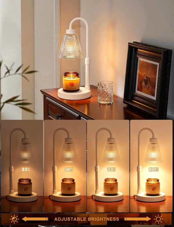 Innqoo Lámpara calentadora de velas con temporizador, calentador de velas regulable para velas de tarro, calentador de cera ajustable en altura, regalos de cumpleaños para mujeres, mamá, regalos de - Imagen 55