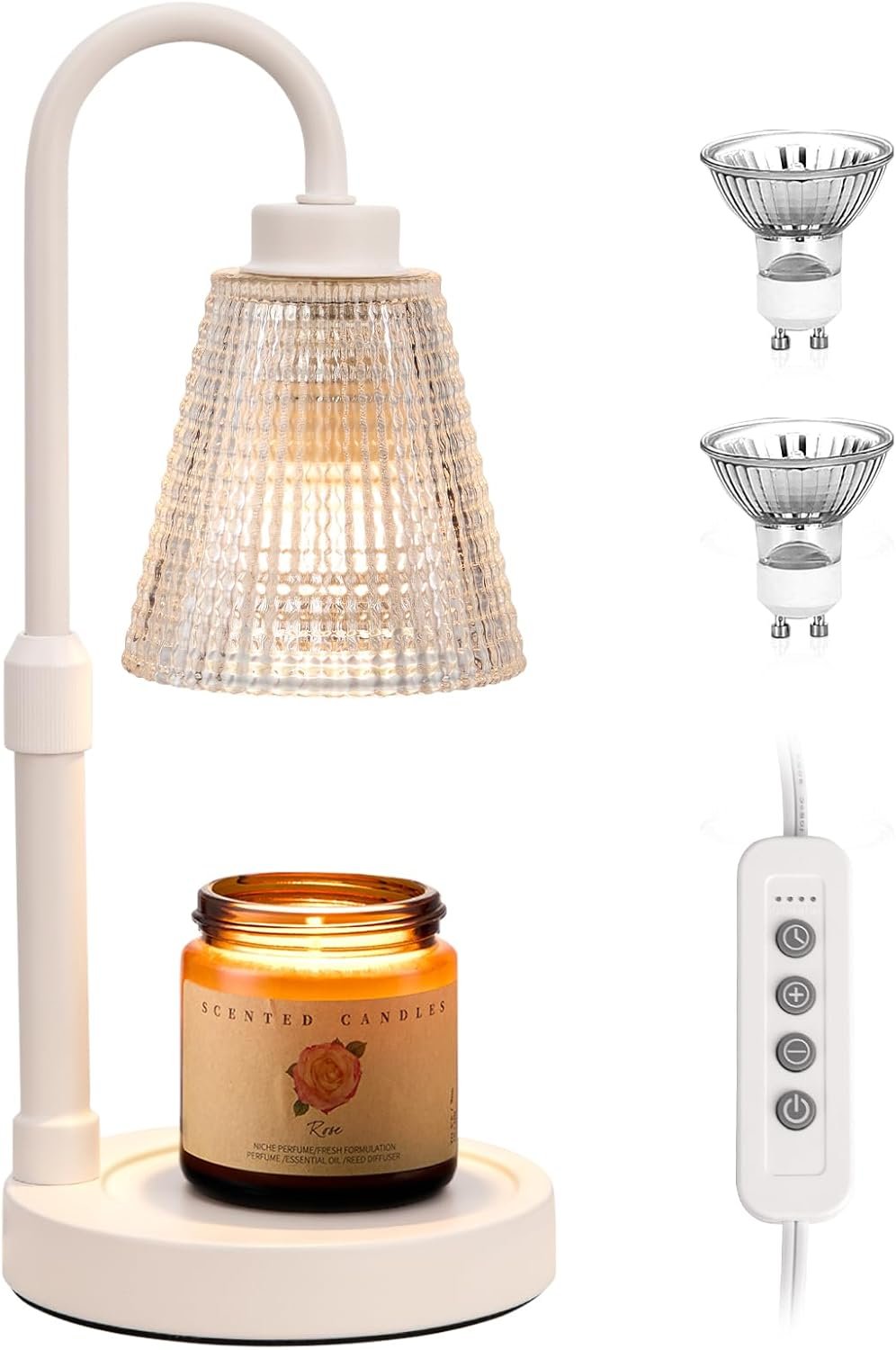 Innqoo Lámpara calentadora de velas con temporizador, calentador de velas regulable para velas de tarro, calentador de cera ajustable en altura, regalos de cumpleaños para mujeres, mamá, regalos de - Imagen 60