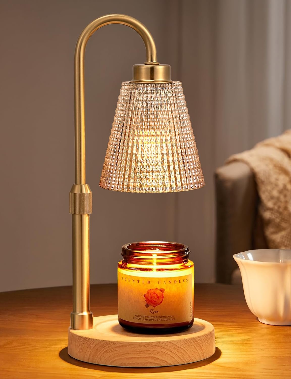Innqoo Lámpara calentadora de velas con temporizador, calentador de velas regulable para velas de tarro, calentador de cera ajustable en altura, regalos de cumpleaños para mujeres, mamá, regalos de - Imagen 61