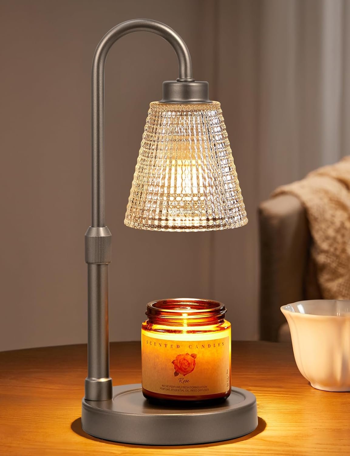 Innqoo Lámpara calentadora de velas con temporizador, calentador de velas regulable para velas de tarro, calentador de cera ajustable en altura, regalos de cumpleaños para mujeres, mamá, regalos de - Imagen 68