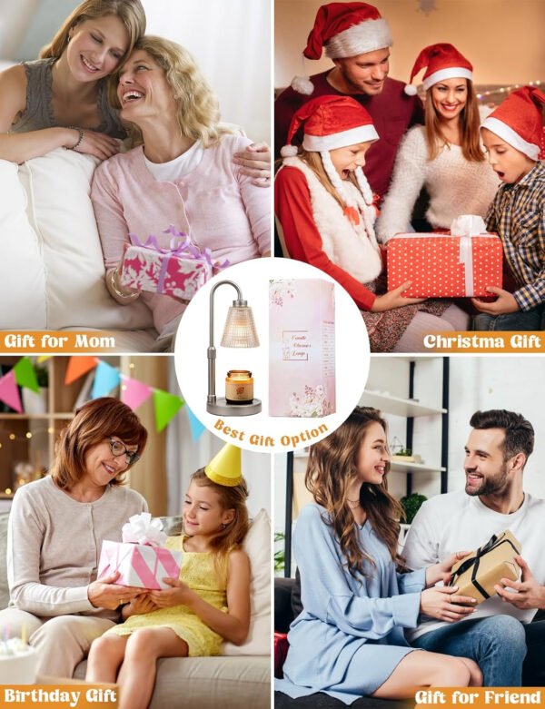 Innqoo Lámpara calentadora de velas con temporizador, calentador de velas regulable para velas de tarro, calentador de cera ajustable en altura, regalos de cumpleaños para mujeres, mamá, regalos de - Imagen 74