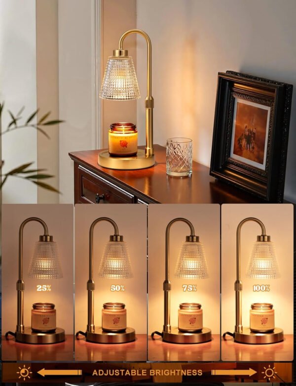 Innqoo Lámpara calentadora de velas con temporizador, calentador de velas regulable para velas de tarro, calentador de cera ajustable en altura, regalos de cumpleaños para mujeres, mamá, regalos de - Imagen 77