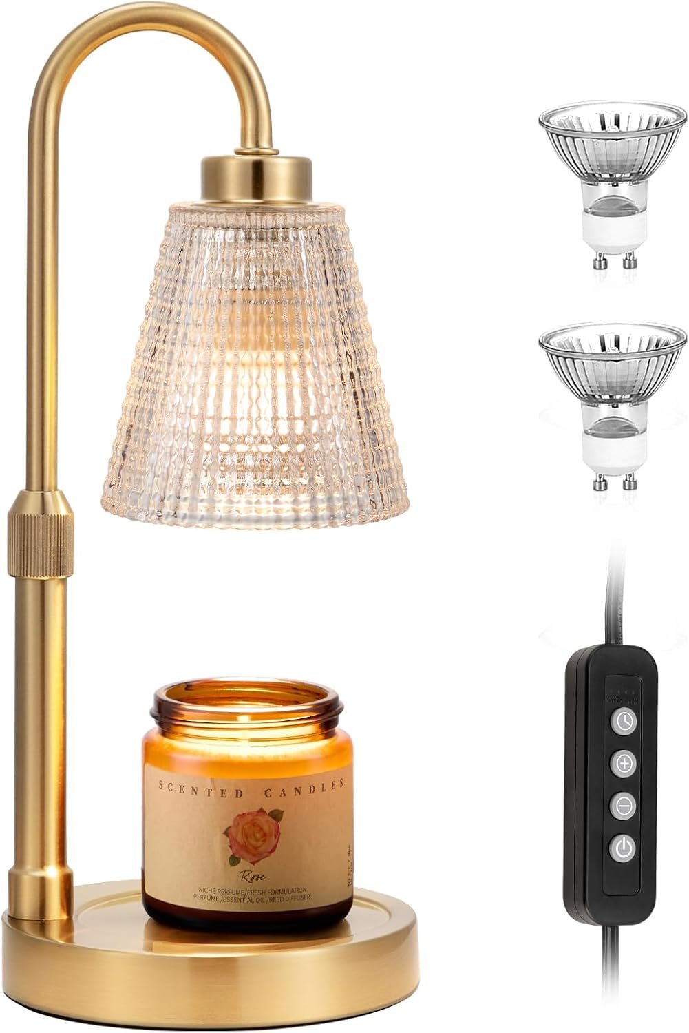 Innqoo Lámpara calentadora de velas con temporizador, calentador de velas regulable para velas de tarro, calentador de cera ajustable en altura, regalos de cumpleaños para mujeres, mamá, regalos de - Imagen 82