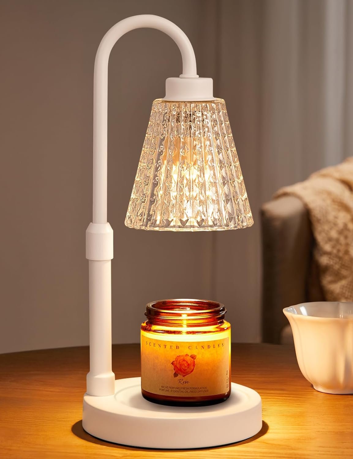 Innqoo Lámpara calentadora de velas con temporizador, calentador de velas regulable para velas de tarro, calentador de cera ajustable en altura, regalos de cumpleaños para mujeres, mamá, regalos de - Imagen 83