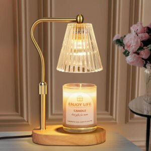 Lámpara calentadora de velas con temporizador, regulador de intensidad ajustable para el nuevo hogar, dormitorio, regalos del día de la madre, decoración vintage para el hogar para tarro