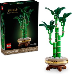 LEGO Botanicals Lucky Bamboo Building Set – Planta artificial para decoración del hogar en interiores, adultos a partir de 18 años – Decoración de plantas falsas para mesa, escritorio, oficina, regalo