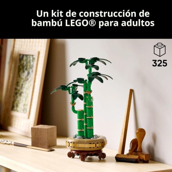 LEGO Botanicals Lucky Bamboo Building Set – Planta artificial para decoración del hogar en interiores, adultos a partir de 18 años – Decoración de plantas falsas para mesa, escritorio, oficina, regalo - Imagen 2