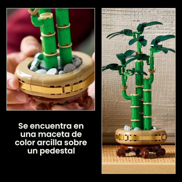 LEGO Botanicals Lucky Bamboo Building Set – Planta artificial para decoración del hogar en interiores, adultos a partir de 18 años – Decoración de plantas falsas para mesa, escritorio, oficina, regalo - Imagen 5