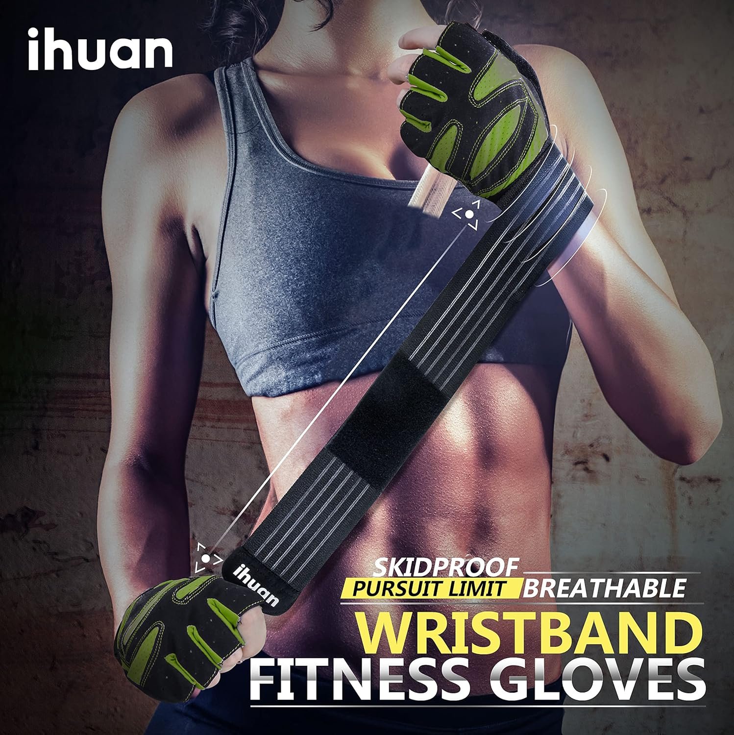ihuan - Guantes de entrenamiento con ventilación, unisex, protección completa de la palma de la mano para levantamiento de pesas, entrenamiento, fitness, suspensiones, dominadas - Imagen 16