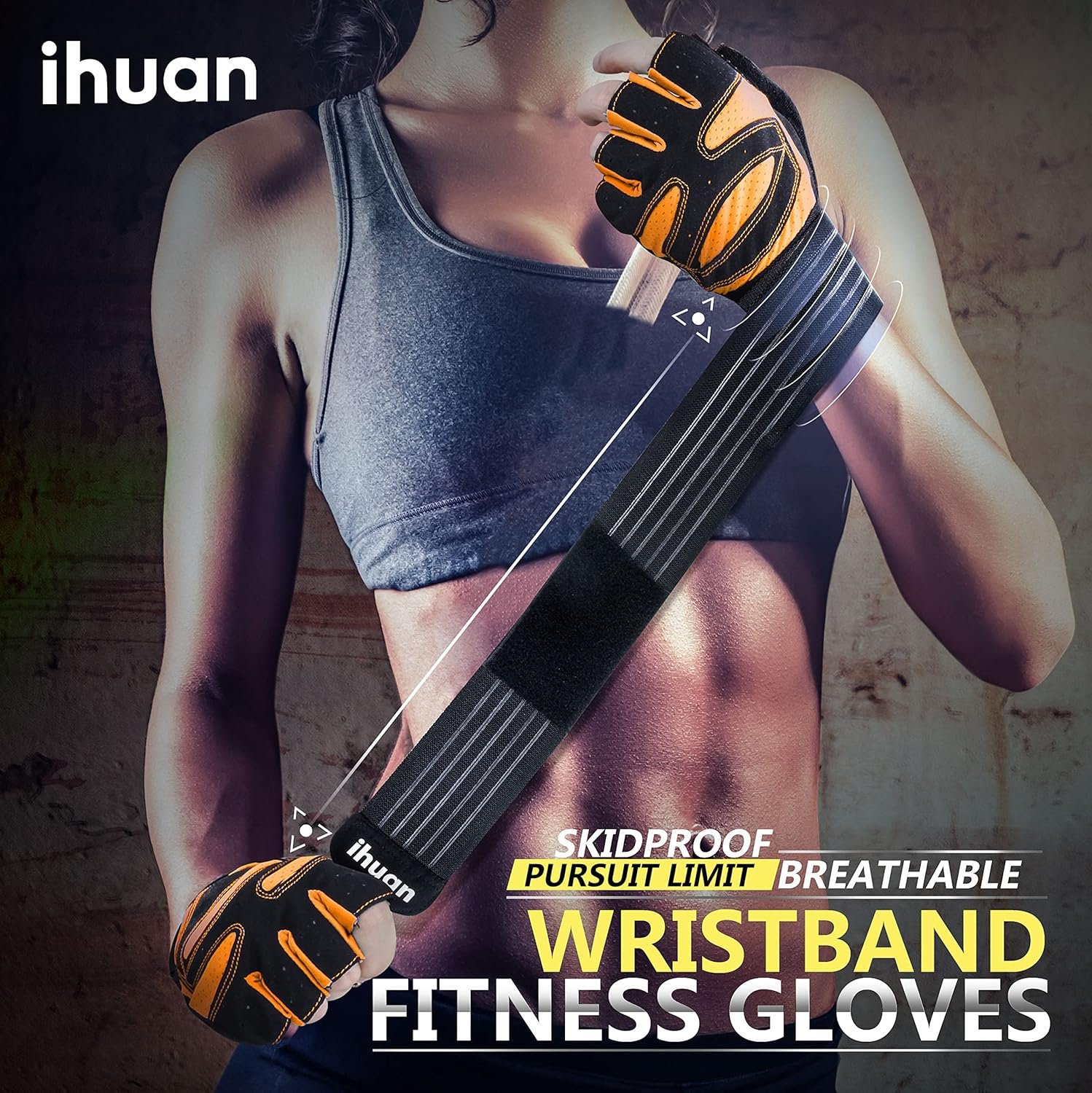ihuan - Guantes de entrenamiento con ventilación, unisex, protección completa de la palma de la mano para levantamiento de pesas, entrenamiento, fitness, suspensiones, dominadas - Imagen 18