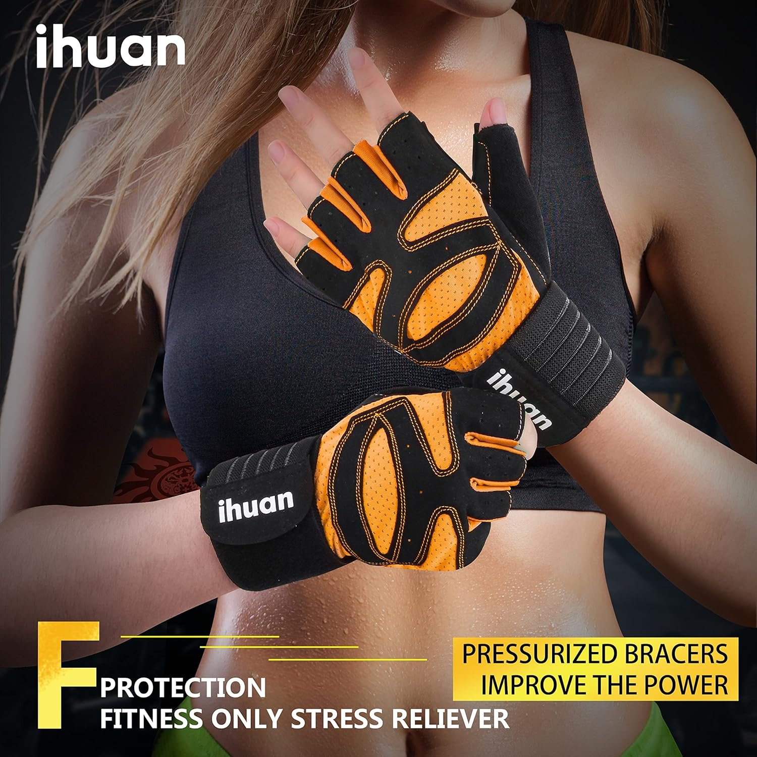 ihuan - Guantes de entrenamiento con ventilación, unisex, protección completa de la palma de la mano para levantamiento de pesas, entrenamiento, fitness, suspensiones, dominadas - Imagen 22