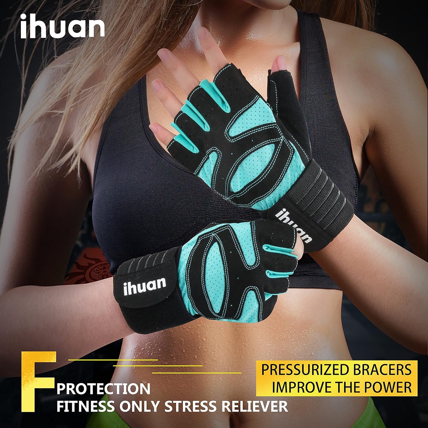 ihuan - Guantes de entrenamiento con ventilación, unisex, protección completa de la palma de la mano para levantamiento de pesas, entrenamiento, fitness, suspensiones, dominadas - Imagen 27