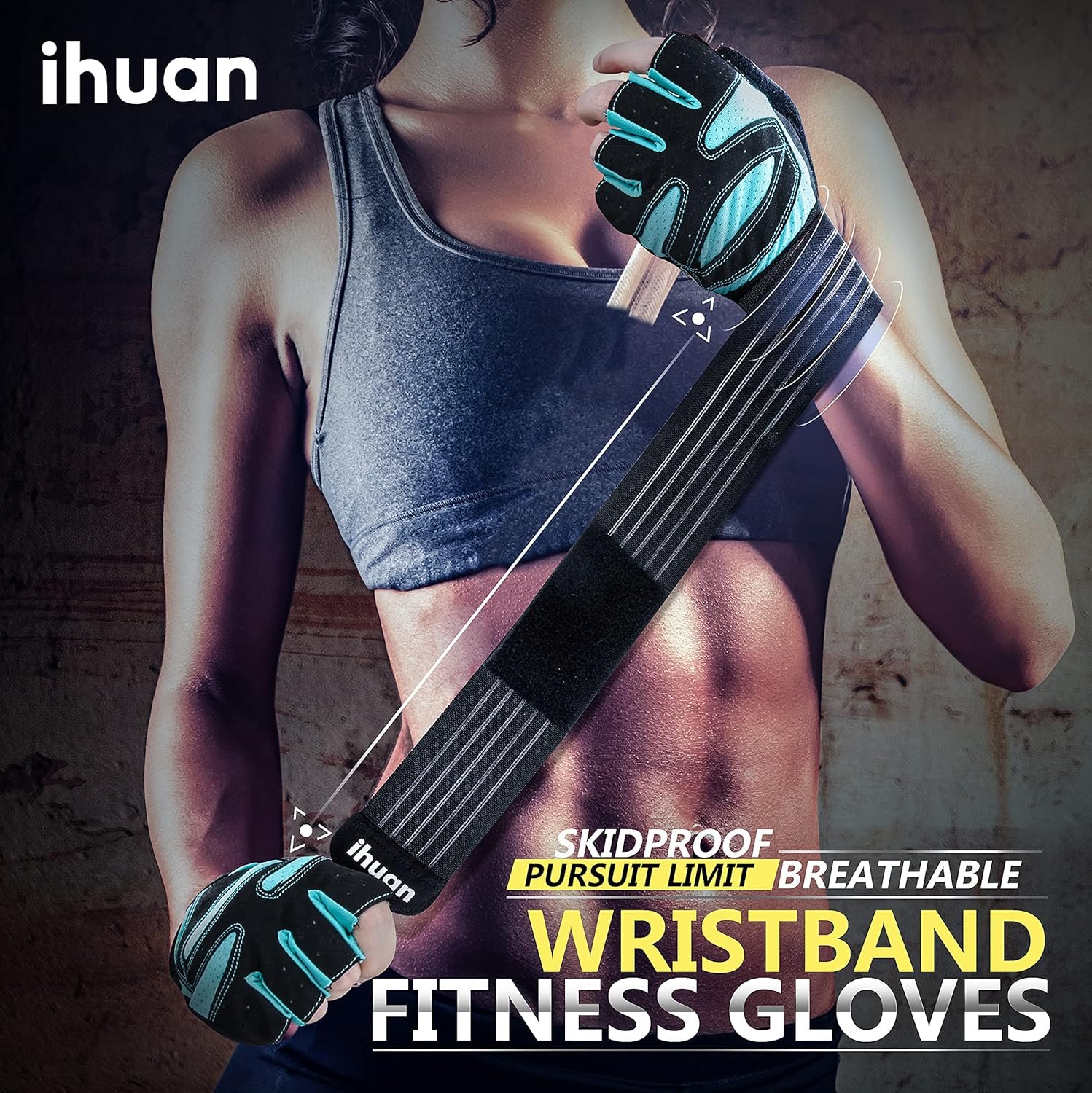 ihuan - Guantes de entrenamiento con ventilación, unisex, protección completa de la palma de la mano para levantamiento de pesas, entrenamiento, fitness, suspensiones, dominadas - Imagen 28