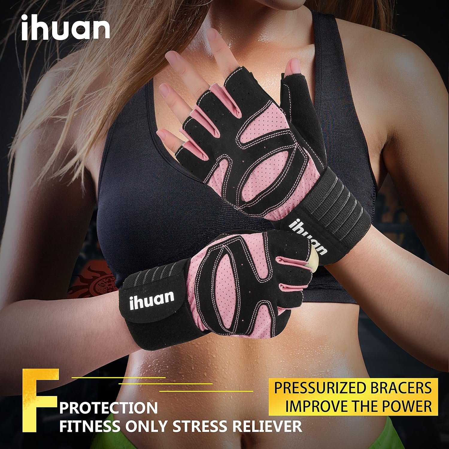 ihuan - Guantes de entrenamiento con ventilación, unisex, protección completa de la palma de la mano para levantamiento de pesas, entrenamiento, fitness, suspensiones, dominadas - Imagen 34