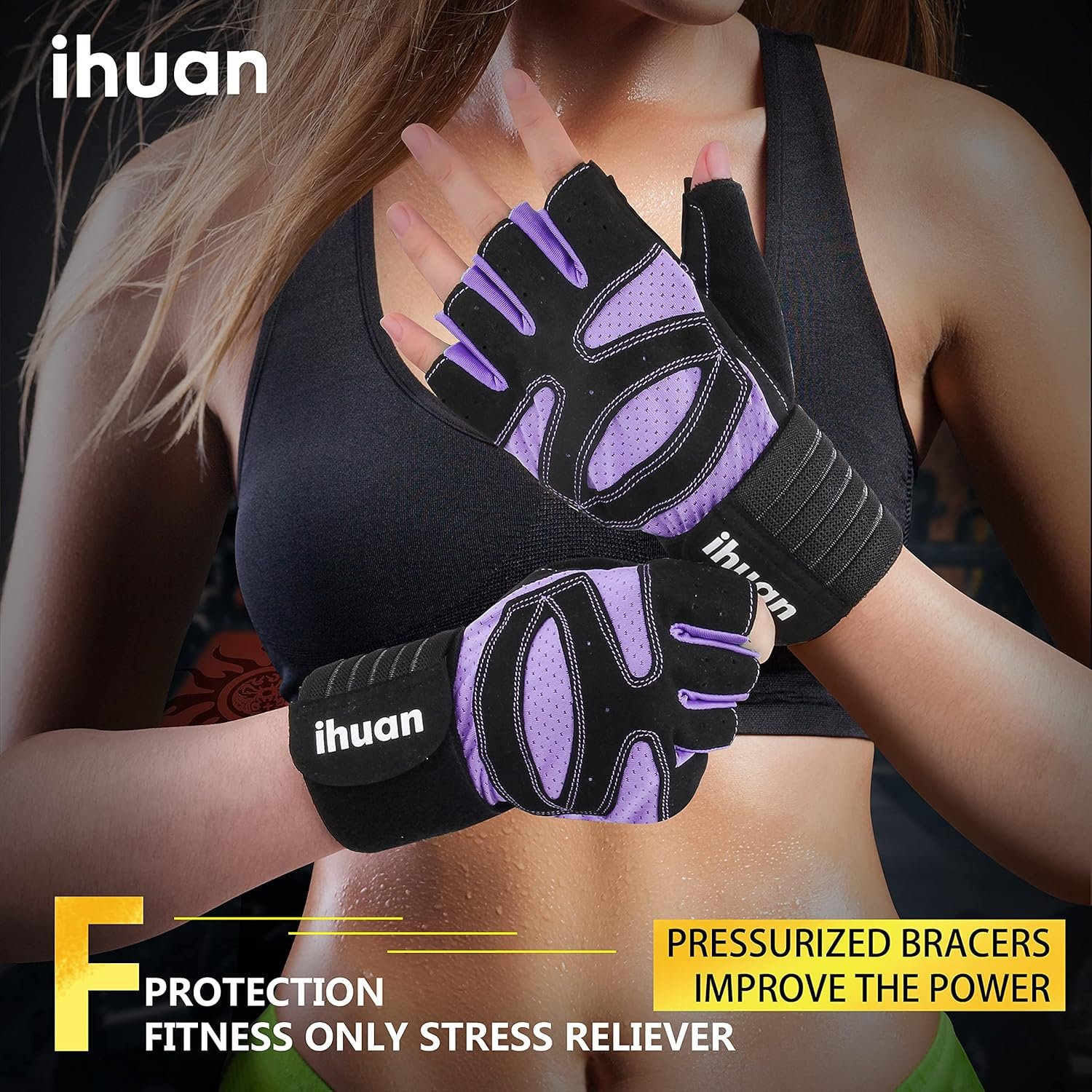 ihuan - Guantes de entrenamiento con ventilación, unisex, protección completa de la palma de la mano para levantamiento de pesas, entrenamiento, fitness, suspensiones, dominadas - Imagen 48