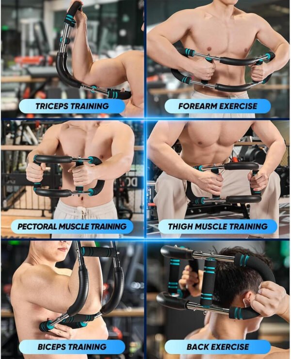 Ejercitador de brazo Twister, equipo de entrenamiento de pecho ajustable de 40 a 110 libras, fortalecedor de ejercicio mejorado para el antebrazo y tríceps en el pecho, máquina de ejercicios portátil - Imagen 5